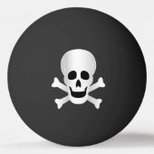 Schädel und Kreuzknochen Tischtennisball (Rückseite)