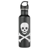 Schädel und Kreuzknochen Trinkflasche (Vorderseite)