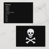 Schädel und Kreuzknochen Visitenkarte (Vorne/Hinten)