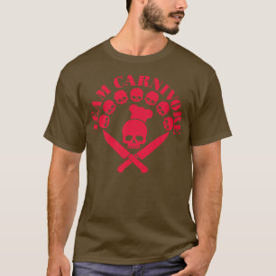 Schädel und Kreuzmesser Grillen Saison Spaß Kochen T-Shirt