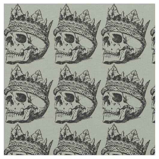 Schädel und Krone Stoff (Nahaufnahme)