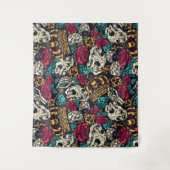 Schädel und Kronen Wandteppich (Vorderseite)