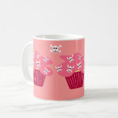 Schädel und Kuchen-Kaffee-Tasse Kaffeetasse (Vorderseite Links)