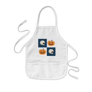 Schädel und Kürbis Kinderschürze