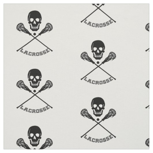 Schädel und Lacrosse-Schläger Stoff (Muster)