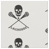 Schädel und Lacrosse-Schläger Stoff (Nahaufnahme)