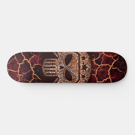 Schädel und Lava Skateboard (Horizontal)