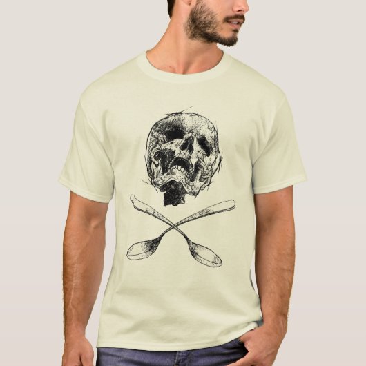 Schädel und Löffel T-Shirt (Vorderseite)