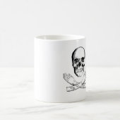 Schädel und mechanische Hände Kaffeetasse (Mittel)
