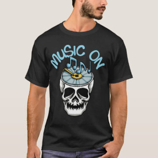 Schädel- und Musik Streetwear  T-Shirt