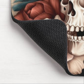 Schädel und Petalen Mousepad (Ecke)