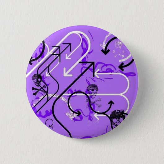 Schädel und Pfeile Button (Vorderseite)