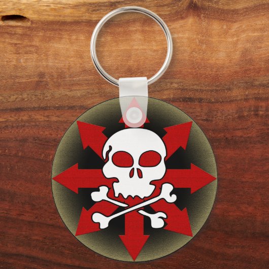 Schädel und Pfeile Schlüsselanhänger (Vorderseite)