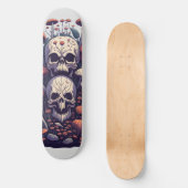 Schädel und Pilze Skateboard (Vorderseite)