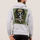 Schädel und Rauch Hoodie (Rückseite)