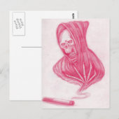 Schädel und Rauch Postkarte (Vorne/Hinten)