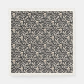 Schädel und Reben Serviette (Vorderseite)