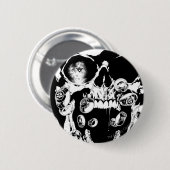 Schädel und Ringe Button (Vorne & Hinten)
