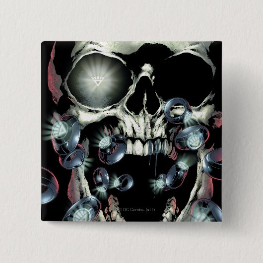 Schädel und Ringe - Farbe Button (Vorderseite)