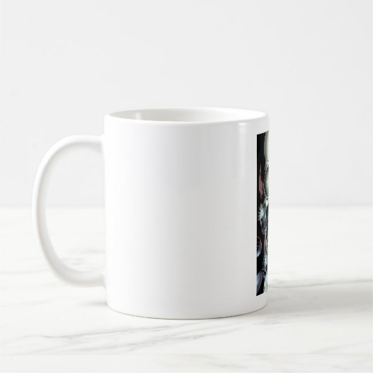 Schädel und Ringe - Farbe Kaffeetasse (Links)