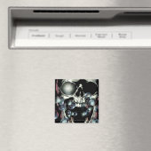 Schädel und Ringe - Farbe Magnet (In Situ (Geschirrspüler))