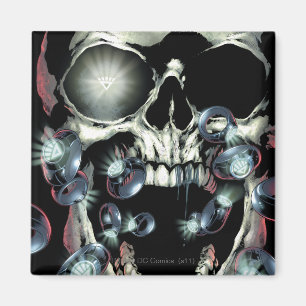 Schädel und Ringe - Farbe Magnet