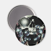 Schädel und Ringe - Farbe Magnet (Vorderseite/Rückseite)