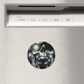 Schädel und Ringe - Farbe Magnet (In Situ (Geschirrspüler))