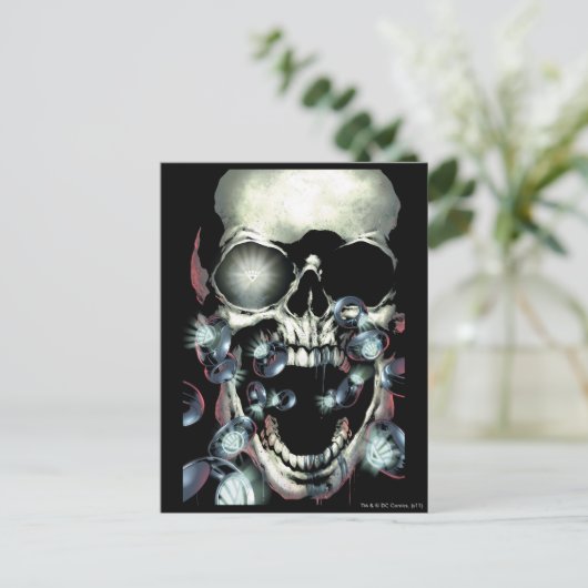 Schädel und Ringe - Farbe Postkarte (Stehend Vorderseite)