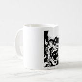 Schädel und Ringe Kaffeetasse (Vorderseite Links)