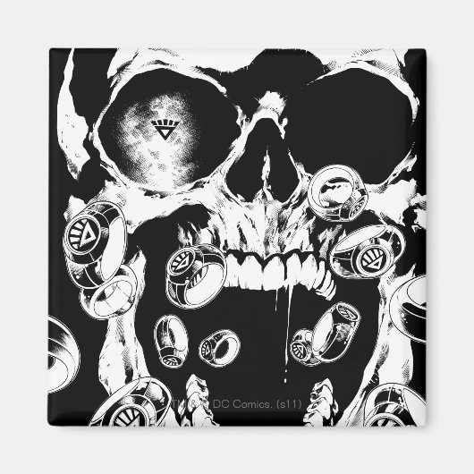 Schädel und Ringe Magnet (Vorne)