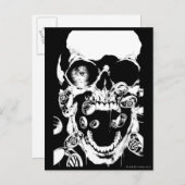 Schädel und Ringe Postkarte (Vorne/Hinten)
