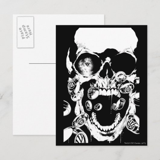 Schädel und Ringe Postkarte (Vorne/Hinten)