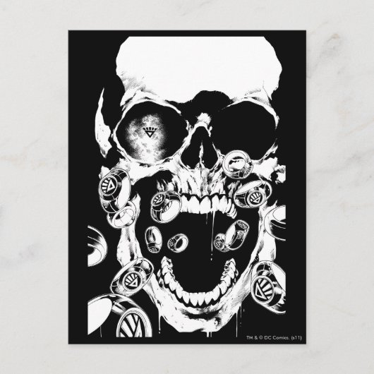 Schädel und Ringe Postkarte (Vorderseite)