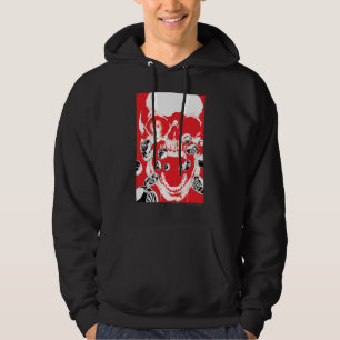 Schädel und Ringe - rot Hoodie