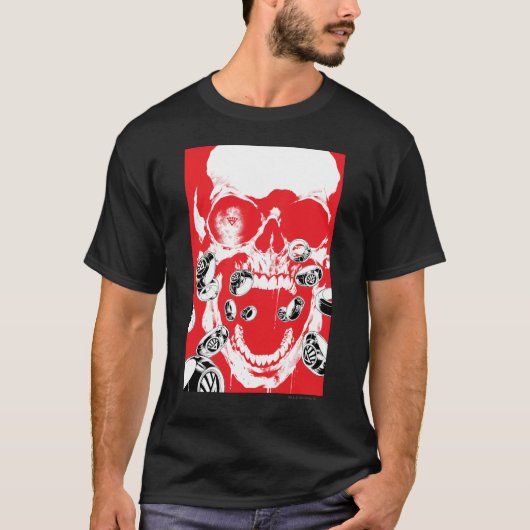Schädel und Ringe - rot T-Shirt (Vorderseite)