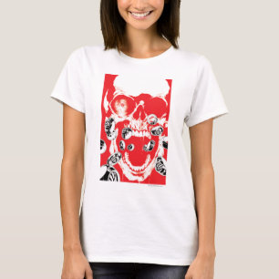 Schädel und Ringe - Rot T-Shirt