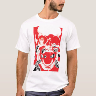Schädel und Ringe - Rot T-Shirt