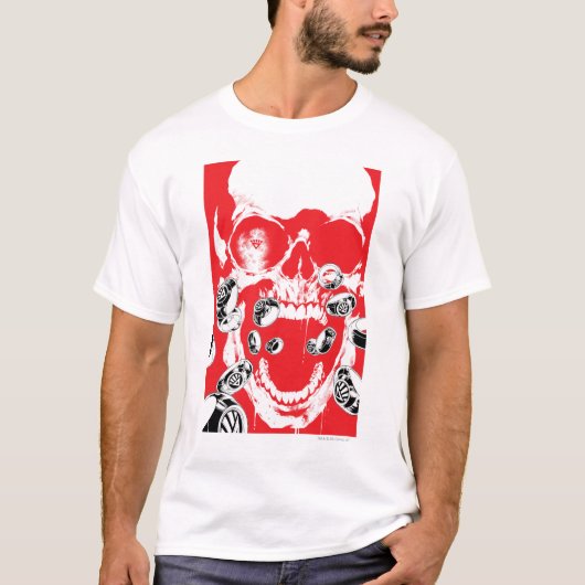 Schädel und Ringe - rot T-Shirt (Vorderseite)