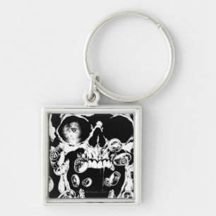 Schädel und Ringe Schlüsselanhänger