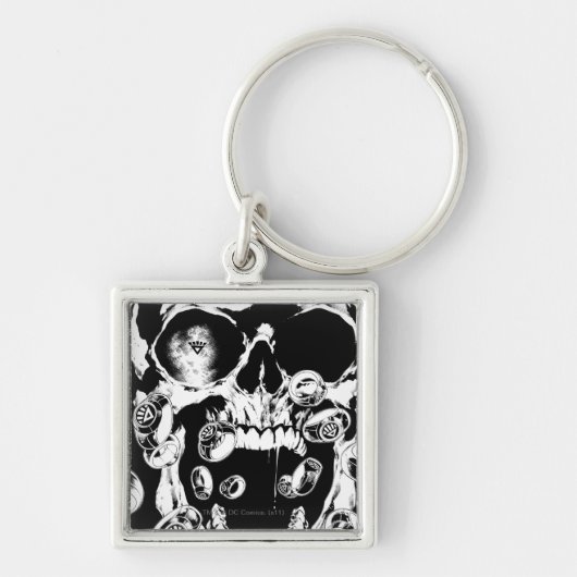 Schädel und Ringe Schlüsselanhänger (Vorne)