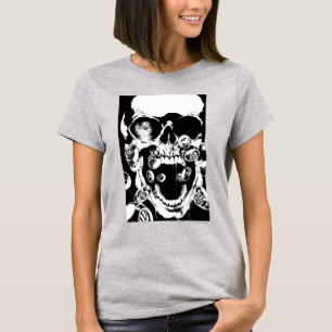 Schädel und Ringe T-Shirt