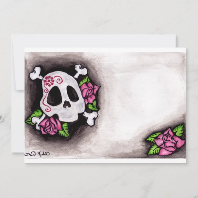 Schädel und Rose (Vorderseite)