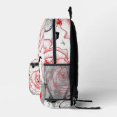 Schädel und Rose Bedruckter Rucksack (Rechts)