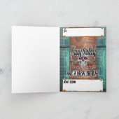 Schädel und Rose der Geburtstagskarte Karte (Innenseite)