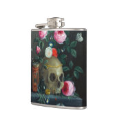 Schädel und Rose Flachmann (Links)