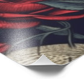 Schädel und Rose Fotodruck (Ecke)