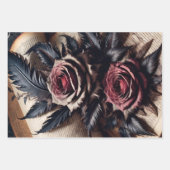 Schädel und Rose Geschenkpapier Set (Vorderseite 2)