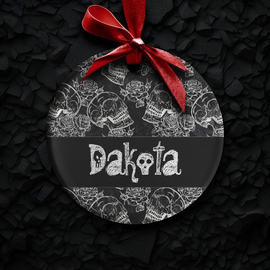 Schädel und Rose | Glam Funky Custom Ornament