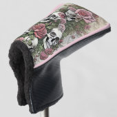 Schädel und Rose Golf Headcover (3/4 Vorderseite)